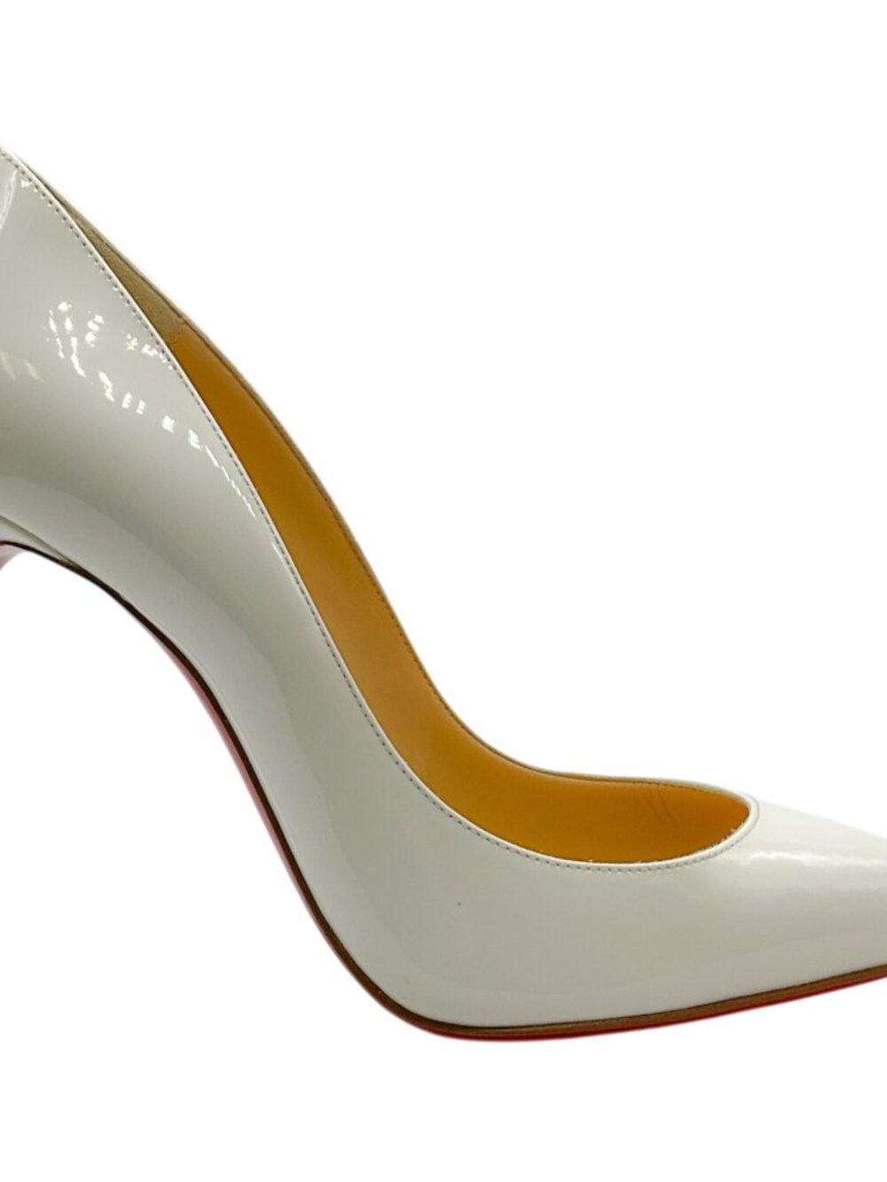 Christian Louboutin White Patent Leather Pigalle Follies Pumps - Picture 2 of 7